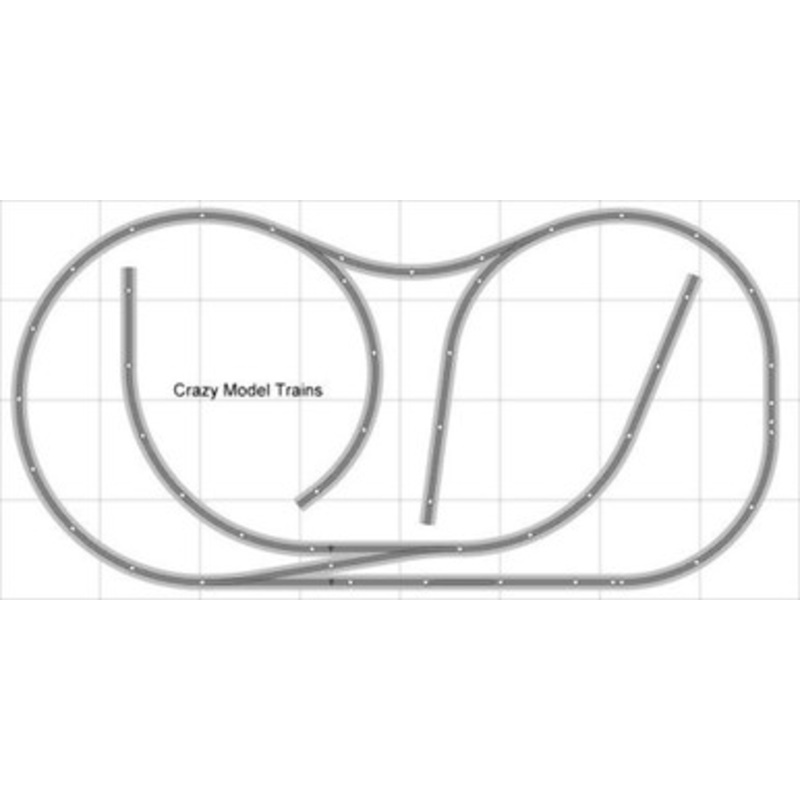 Bachmann E-Z Track Train Layout #008 Train Set HO Scale 4′ X 8′ Wire Switches