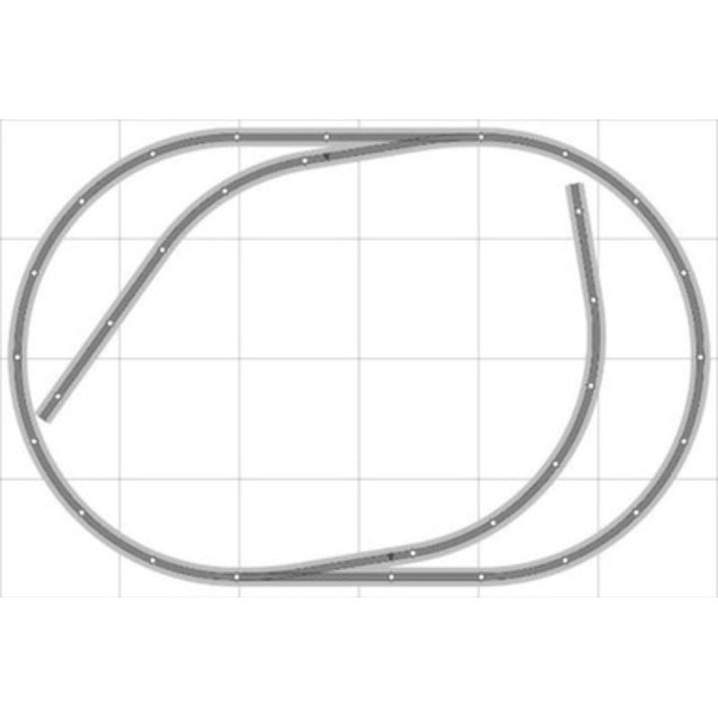 Bachmann E-Z Track Train Layout #019 Train Set HO Scale 4′ X 6′ Wire Switches