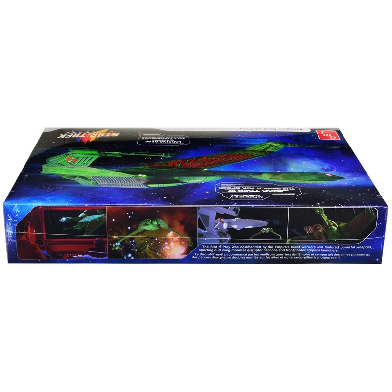 Skill 2 Model Kit Klingon Bird-of-Prey Spacecraft “Star Trek III: The Search For Spock” (1984) Movie 1/350 Scale Model by AMT