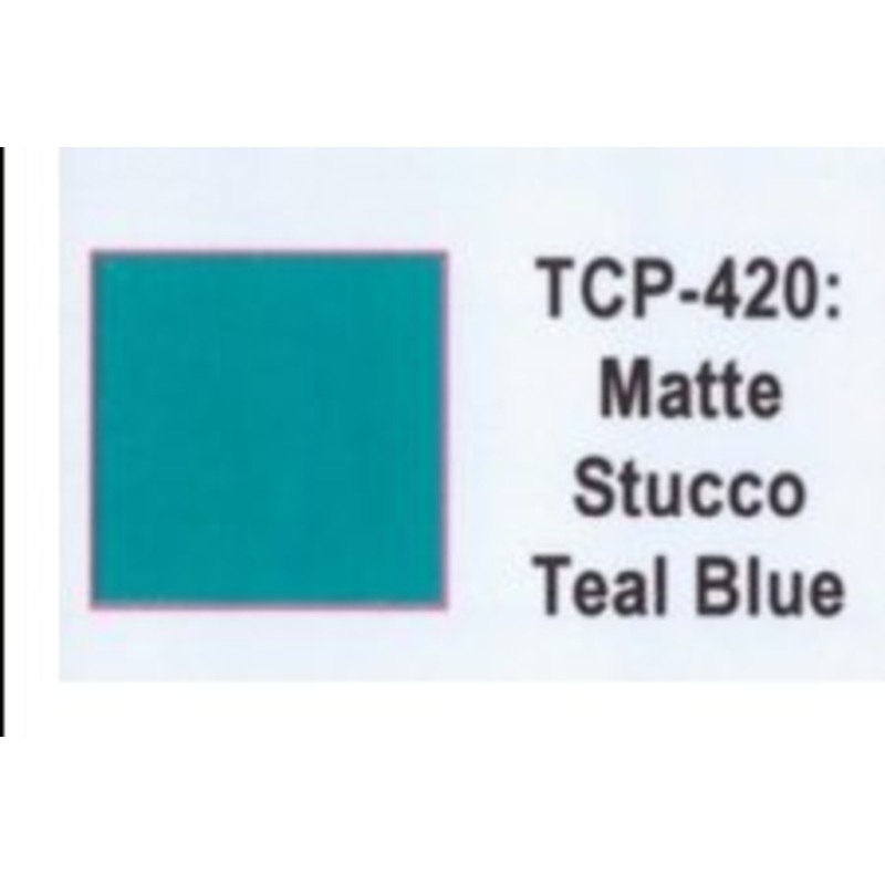 Tru Color TCP-420 Matte Teal Blue Stucco, Paint 1 ounce