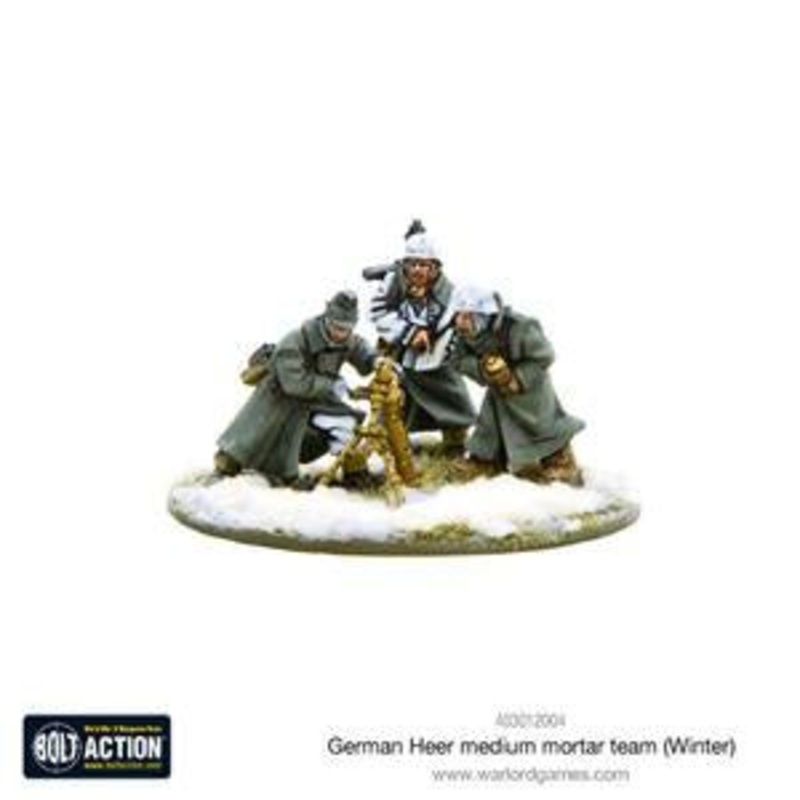 Warlord – Bolt Action  German Heer Medium Mortar team (Winter)