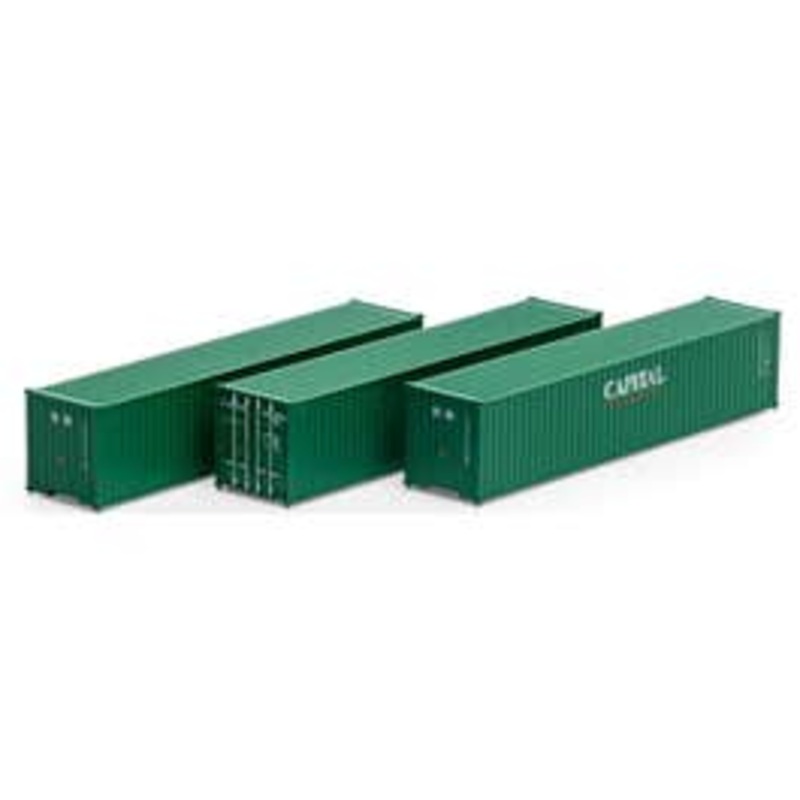 Athearn 20103 N 40ft Low Cube Container – CLHU #2 (3 pack)