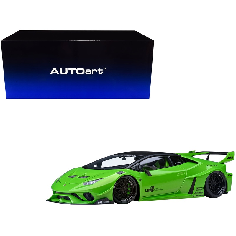 Lamborghini Huracan GT “LB-Silhouette Works” Pearl Green Metallic with Black Top 1/18 Model Car by Autoart