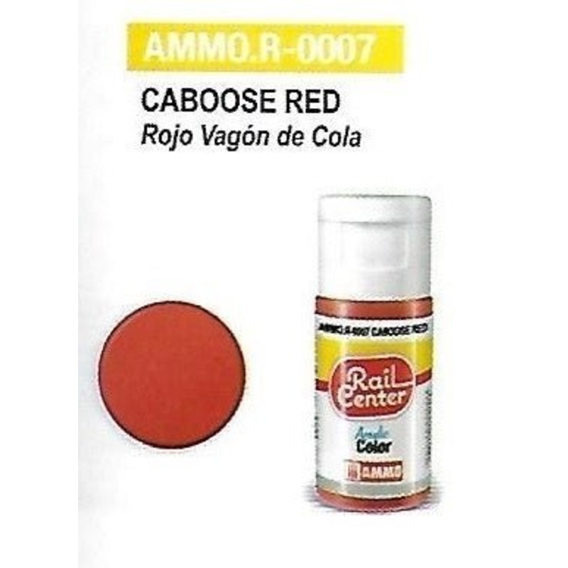 Rail Center Paint R-0007, Caboose Red, 15ml bottle, Acrylic Paint