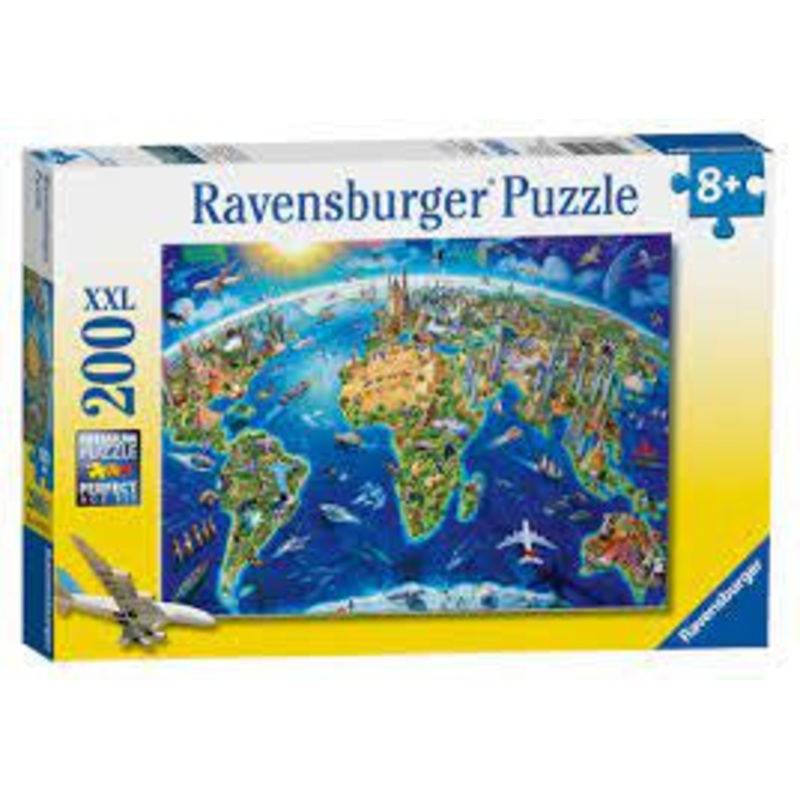 Ravensburger – World Landmarks Map (200pcs) XXL Puzzle