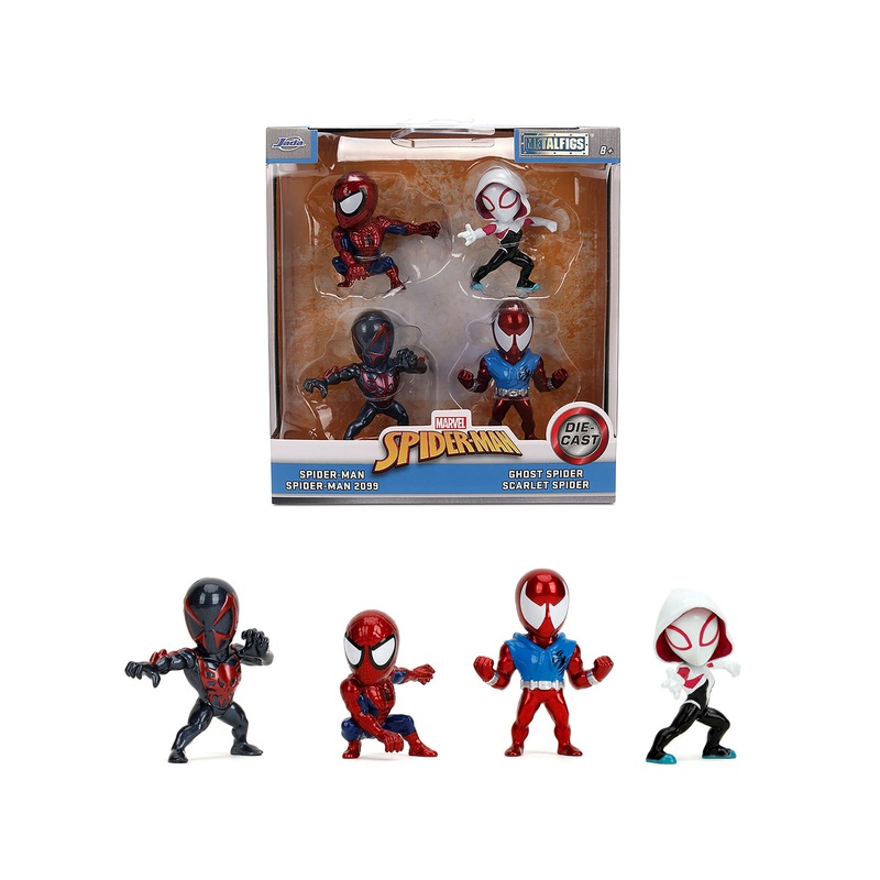 Set of 4 Diecast Figures “Spider-Man” Wave 2 “Metalfigs” Series by Jada