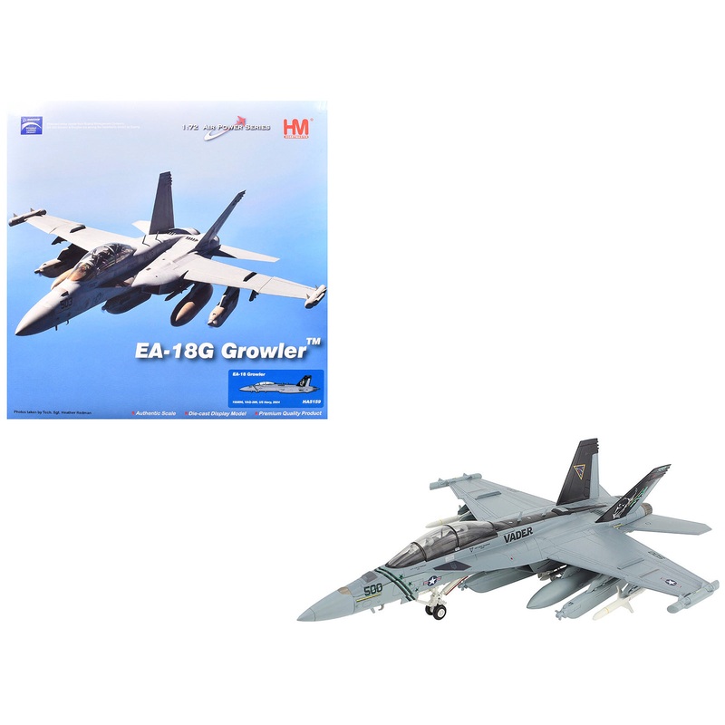 Boeing EA-18 Growler Aircraft “VAQ-209 Star Warriors AF500 Vader” (2024) United States Navy “Air Power Series” 1/72 Diecast Model by Hobby Master