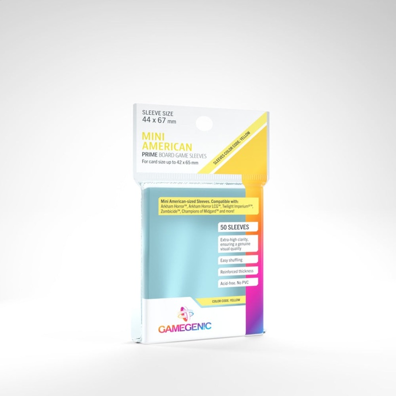 GameGenic – PRIME Sleeves: 44 x 67mm Mini American (Yellow)