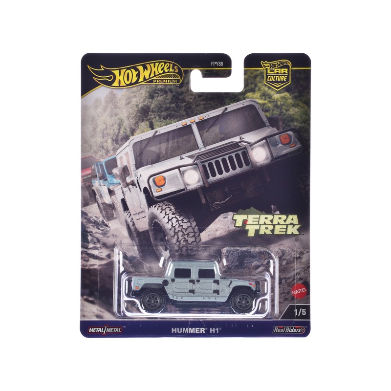 Hummer H1 Pickup Truck Gray Metallic “Terra Trek” Series Diecast Model Car by Hot Wheels