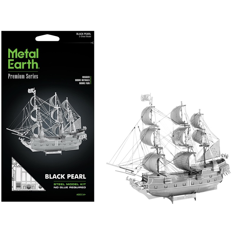 Model Kit Black Pearl Ship (Challenging Difficulty) Steel Model by Metal Earth