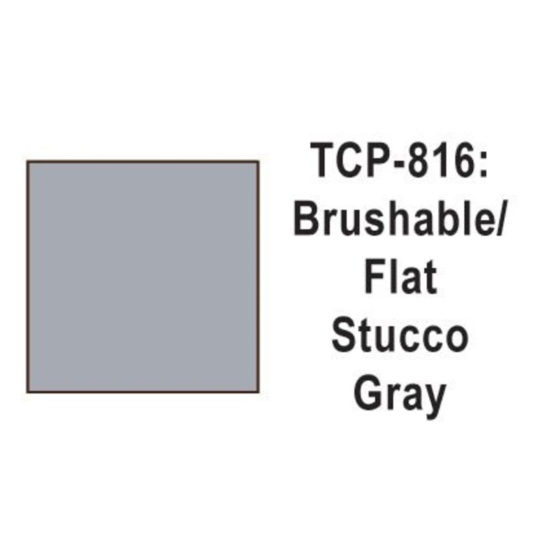 Tru Color TCP-816 Flat Stucco Gray Paint 1 Fluid Ounce