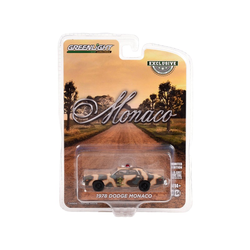 1978 Dodge Monaco Brown Camouflage “Hazzard County Sheriff” “Hobby Exclusive” Series 1/64 Diecast Model Car by Greenlight