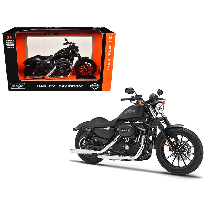 2014 Harley Davidson Sportster Iron 883 1/12 Diecast Motorcycle Model by Maisto