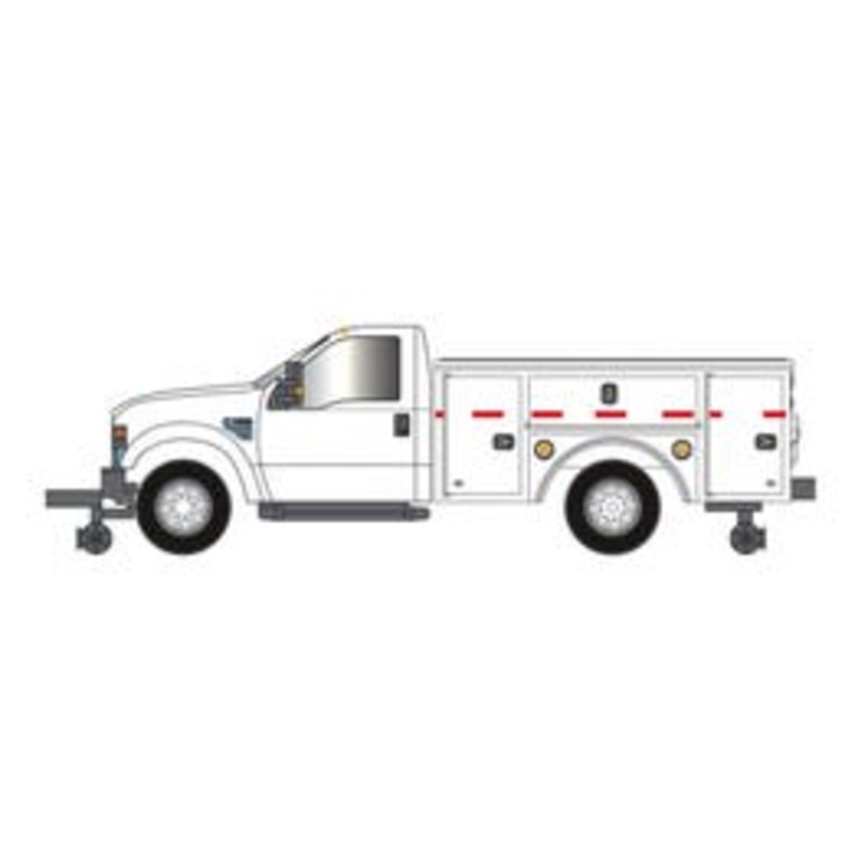 Atlas 30000163 HO FORD F-350 [HI-RAILER] WHITE, UNLETTERED