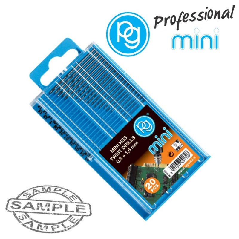 PG – HSS Twist drill Bit Set (0.3 – 1.6mm) (20pcs)