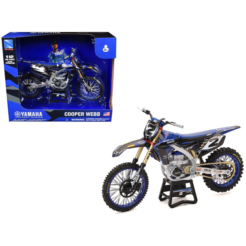 Yamaha YZ450F Motorcycle #2 Cooper Webb “Yamaha Factory Racing” 1/12 Diecast Model by New Ray
