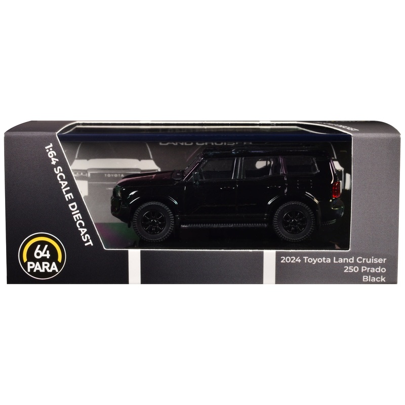 2024 Toyota Land Cruiser 250 Prado Black 1/64 Diecast Model Car by Paragon Models