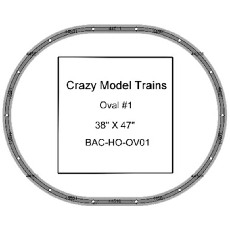 Bachmann E-Z Track HO Scale Oval #01 Basic Train Track Set – 38″ X  47″