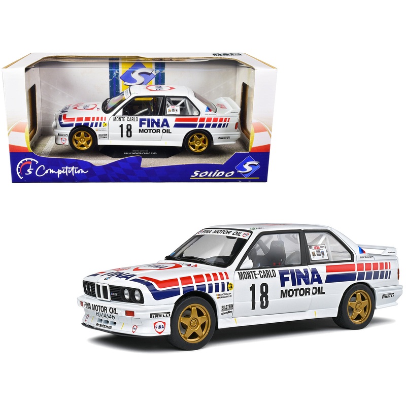 BMW E30 M3 Gr.A #18 Marc Duez – Alain Lopes “Rally Monte-Carlo” (1989) “Competition” Series 1/18 Diecast Model Car by Solido