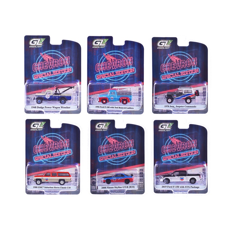 “Chevron Special Edition” Series 1 Set of 6 pieces 1/64 Diecast Model Cars by Greenlight