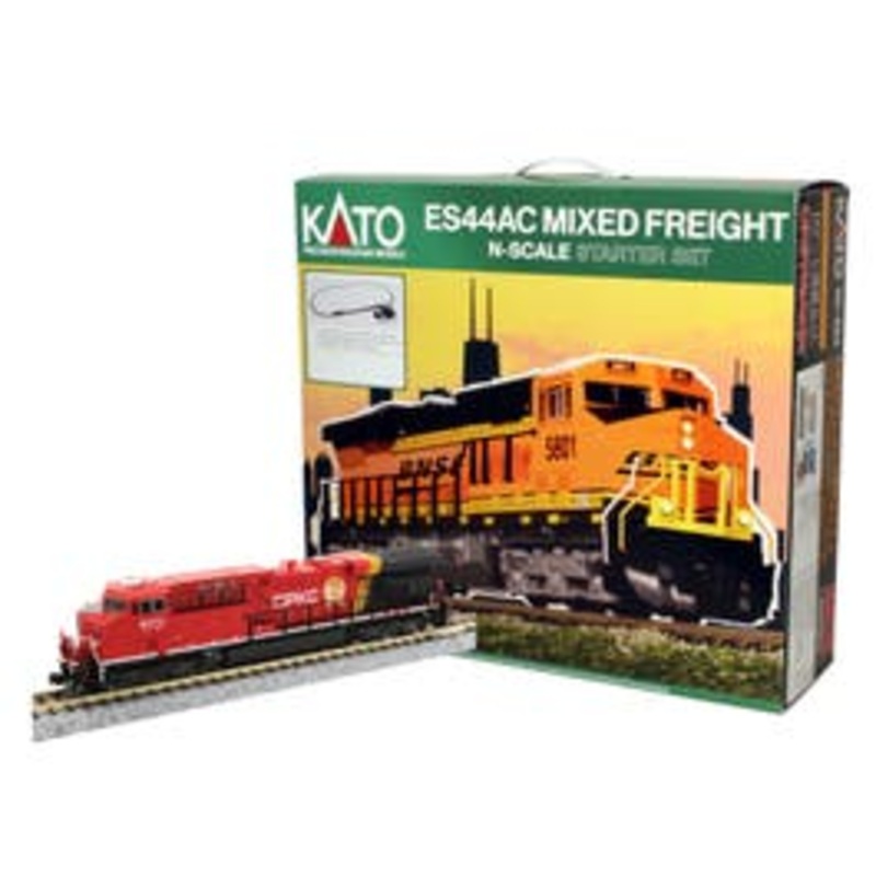 Kato 106-0027 N GE ES44AC “Gevo” and Mixed Freight Starter set – CPKC