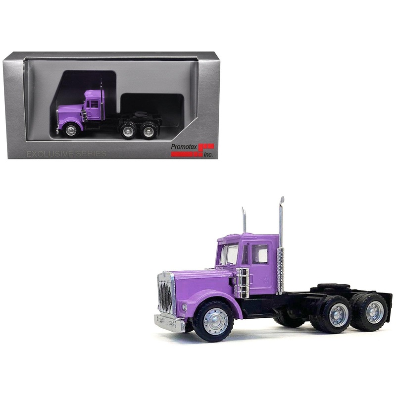 Kenworth W900 Short Day Cab Purple 1/87 (HO) Plastic Model Car by Promotex