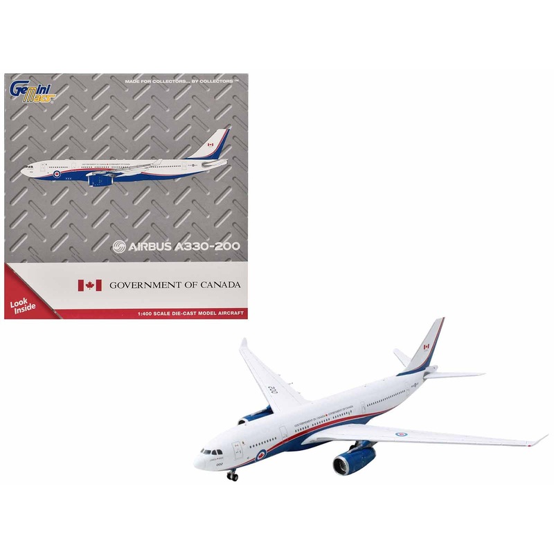 Airbus CC-330 Husky Aircraft “Government of Canada” (330002) White with Blue and Red Stripes “Gemini Macs” Series 1/400 Diecast Model Airplane by GeminiJets