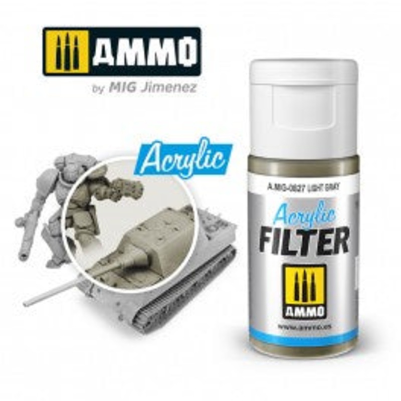 AMMO – 0827 Acrylic FILTER Light Gray