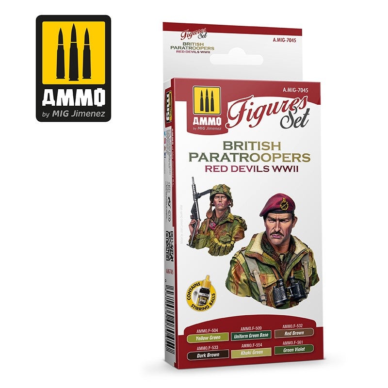 AMMO – 7045 British Paratroopers Red Devils WWII (Paint Set)