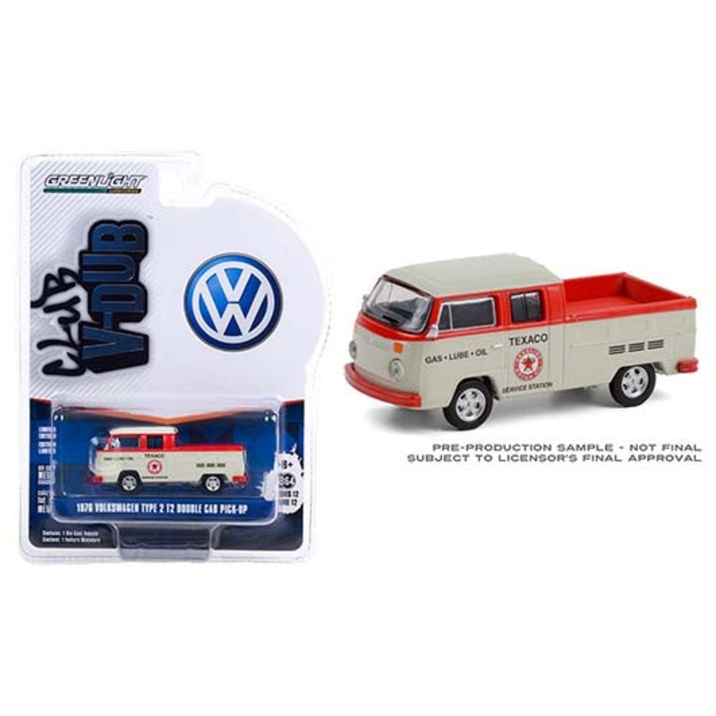 Greenlight – 1/64 Club Vee-Dub S12 1976 VW Type 2 T2 Double Cab Pick-Up
