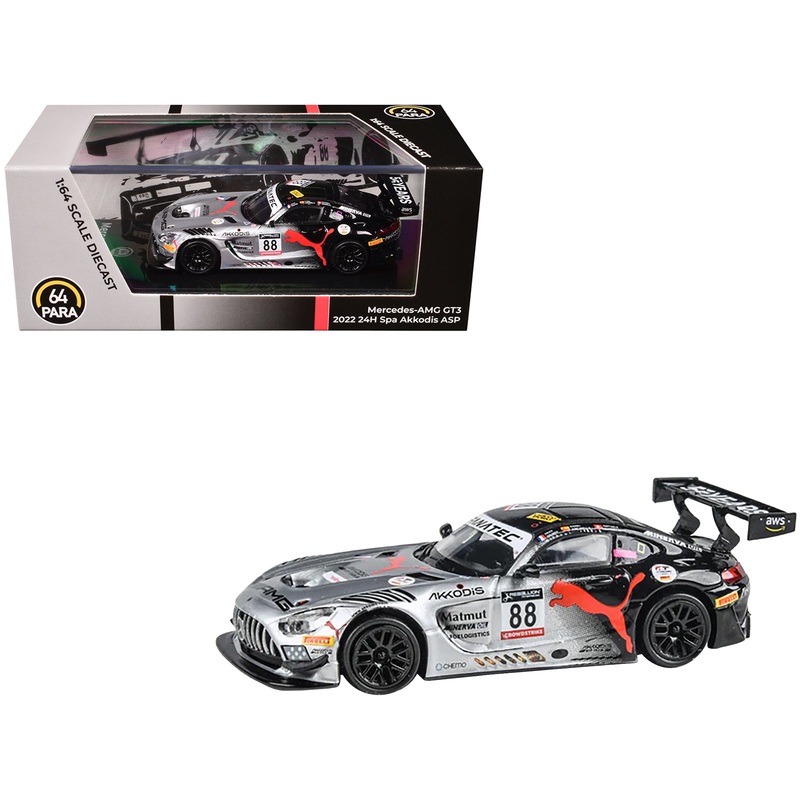 Mercedes-AMG GT3 #88 Jules Gounon – Daniel Juncadella – Raffaele Marciello “Team AKKodis ASP” Winner “24 Hours of Spa” (2022) 1/64 Diecast Model Car by Paragon Models
