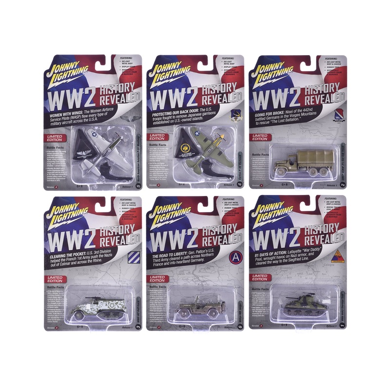 “Military” Set A of 6 pieces 2024 Release 1 Limited Edition Diecast Models by Johnny Lightning
