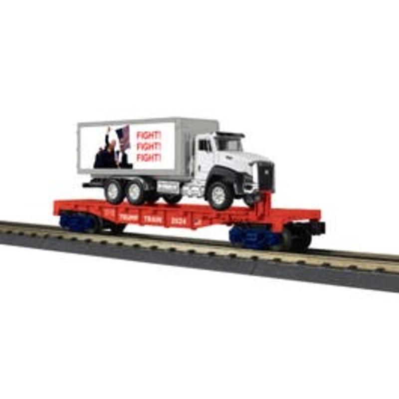 MTH 30-76937 O Railking Flat Car w/ Box Truck – Donald J. Trump