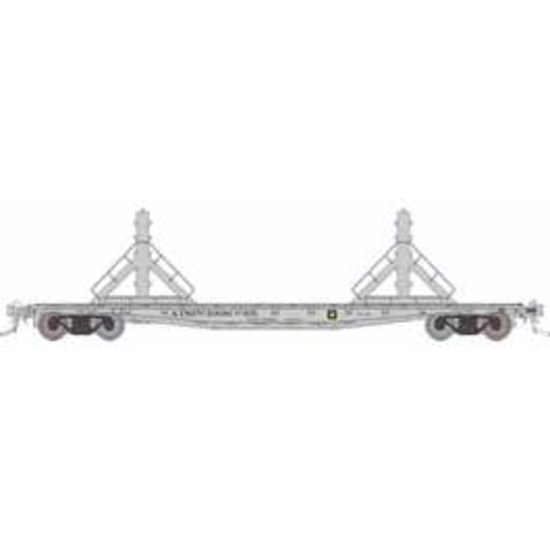 Rapido 138401 HO F30D 50' Rail Flat Car : ATSF – MOW: 6-Pack