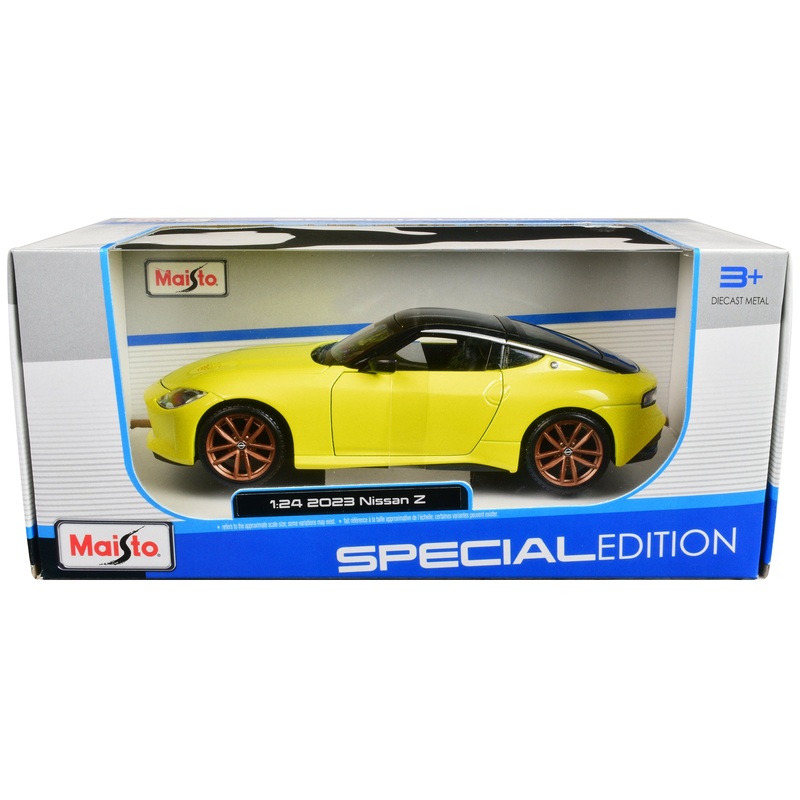 2023 Nissan Z Yellow Metallic with Black Top “Special Edition” Series 1/24 Diecast Model Car by Maisto