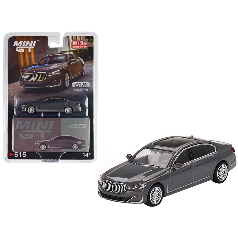 BMW 750Li xDrive Bernina Gray Amber Effect with Sunroof Limited Edition to 2400 pieces Worldwide 1/64 Diecast Model Car by Mini GT