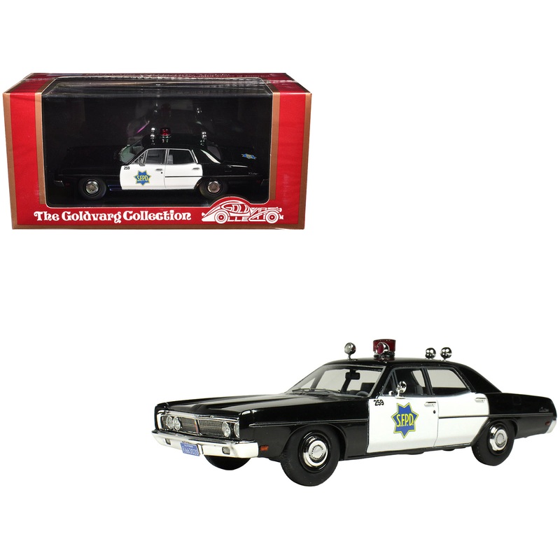 1970 Ford Custom Police Car “San Francisco Police Department” Black and White Limited Edition to 200 pieces Worldwide 1/43 Model Car by Goldvarg Collection