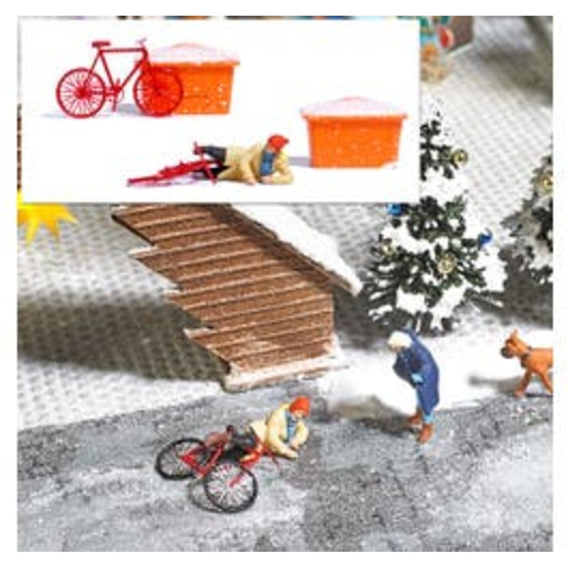 Busch 7856  HO Action Set: Slipped!