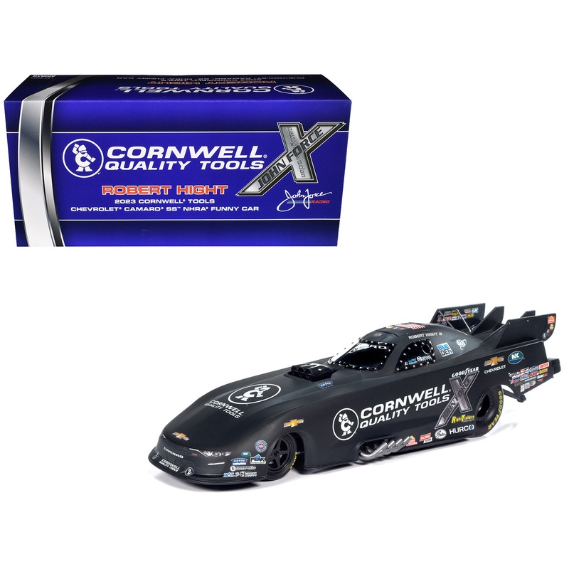 Chevrolet Camaro SS NHRA Funny Car Robert Hight “Cornwell Quality Tools” (2023) “John Force Racing” Limited Edition 1/24 Diecast Model by Auto World
