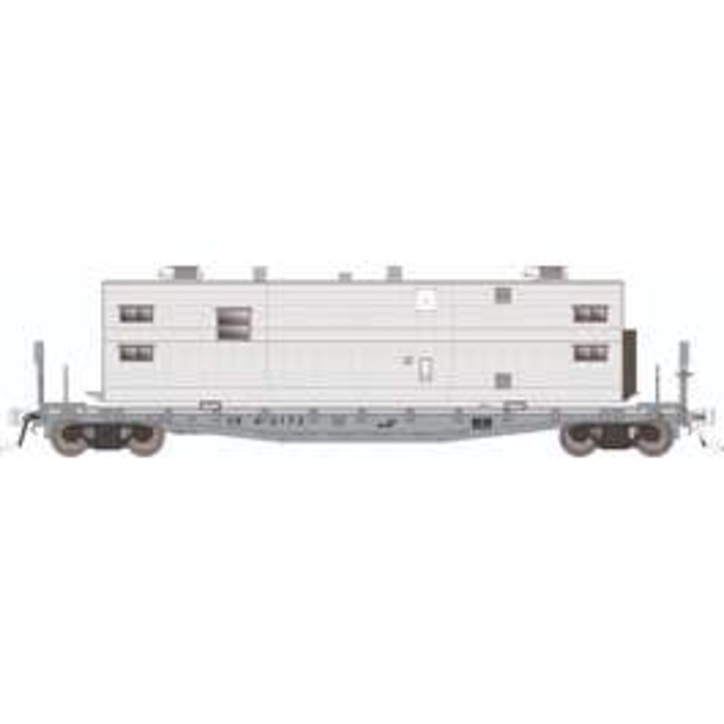 Rapido 138107A HO F30A 50' Flat Car w/Camp Van: CR – MOW: Single Car #2