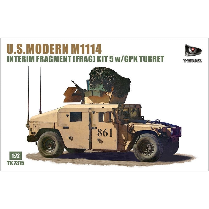 T-Model – 1/72 U.S. Modern M1114 HMMWV Interim Fragment (Frag) Kit 5 with GPK Turret
