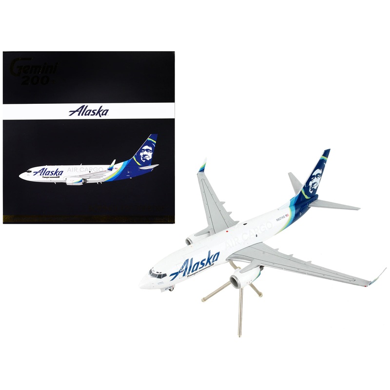 Boeing 737-700BDSF Commercial Aircraft “Alaska Air Cargo” White with Blue Tail “Gemini 200” Series 1/200 Diecast Model Airplane by GeminiJets
