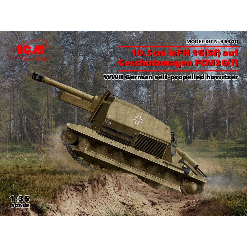 ICM – 1/35 10.5cm leFH 16(Sf) auf Geschutzwagen FCM36(f)