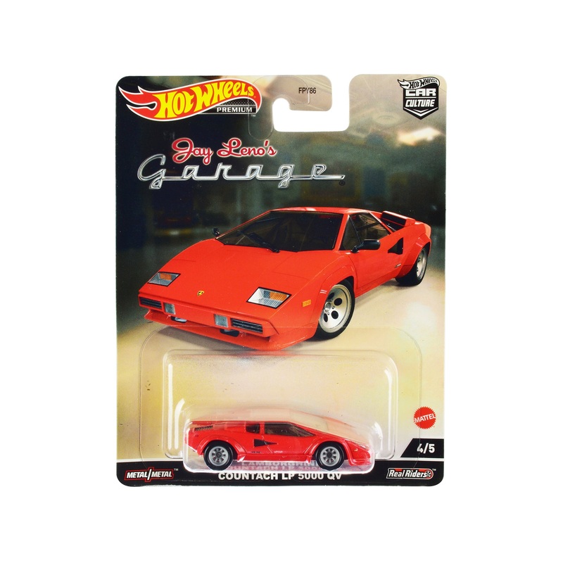 Lamborghini Countach LP 5000 QV Red “Jay Lenos Garage” Diecast Model Car by Hot Wheels