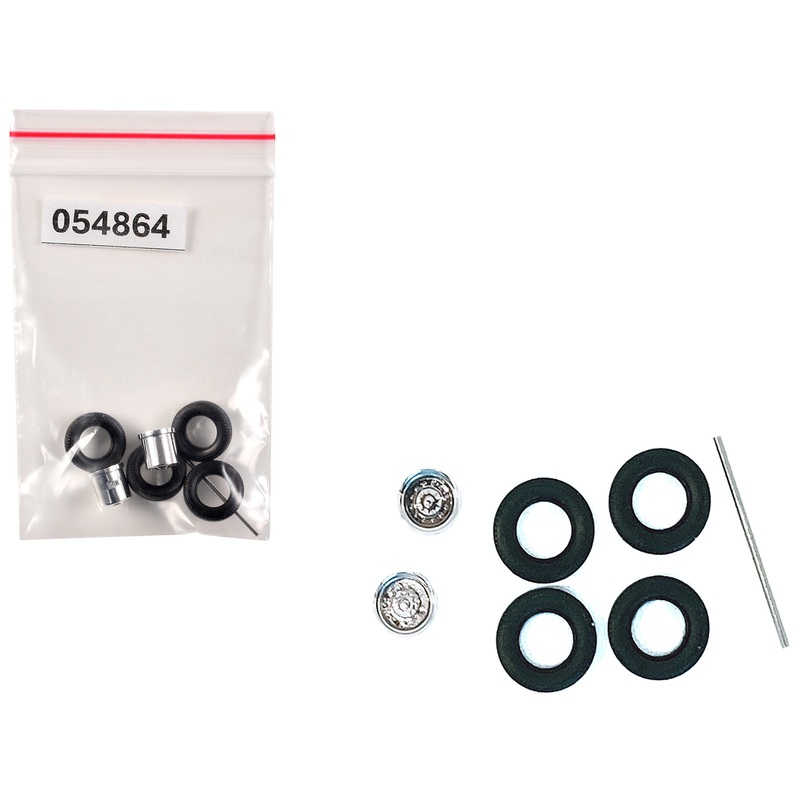 Rear Wheelset Planetary Chrome 1/87 (HO) Plastic Model by Promotex