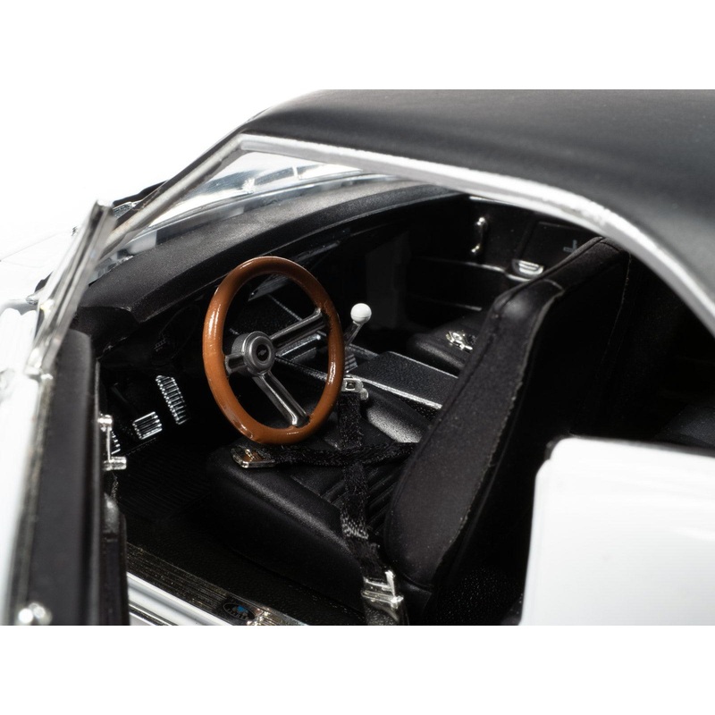 1967 Chevrolet Camaro SS Baldwin Motion Joel Rosen “Motion Supercar Club” White with Black Vinyl Top and Graphics 1/18 Diecast Model Car by Auto World