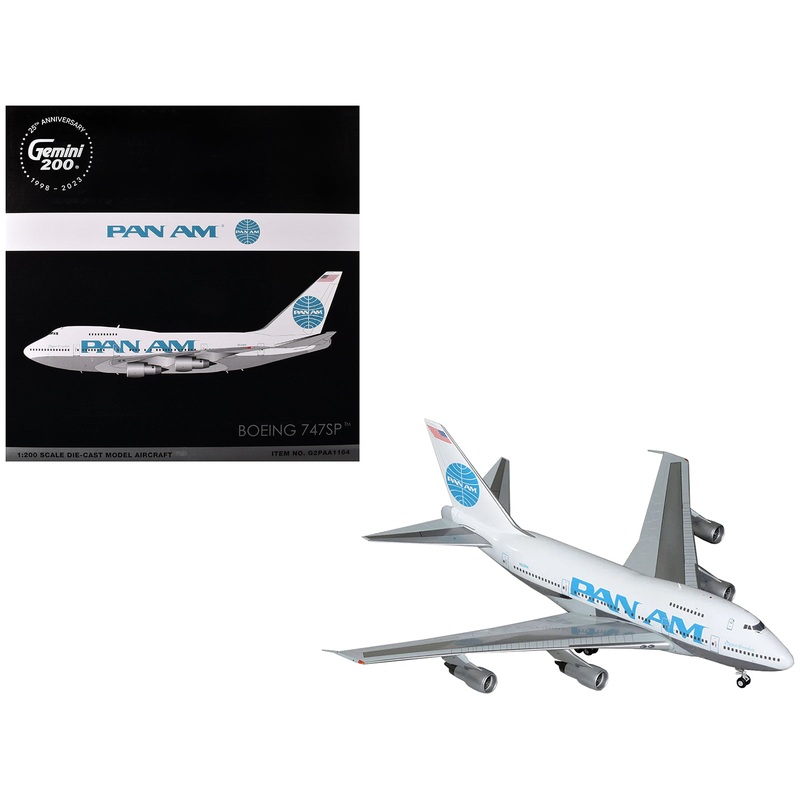 Boeing 747SP Commercial Aircraft “Pan American Airways” (N531PA) White with Blue Tail Graphics “Gemini 200” Series 1/200 Diecast Model Airplane by GeminiJets