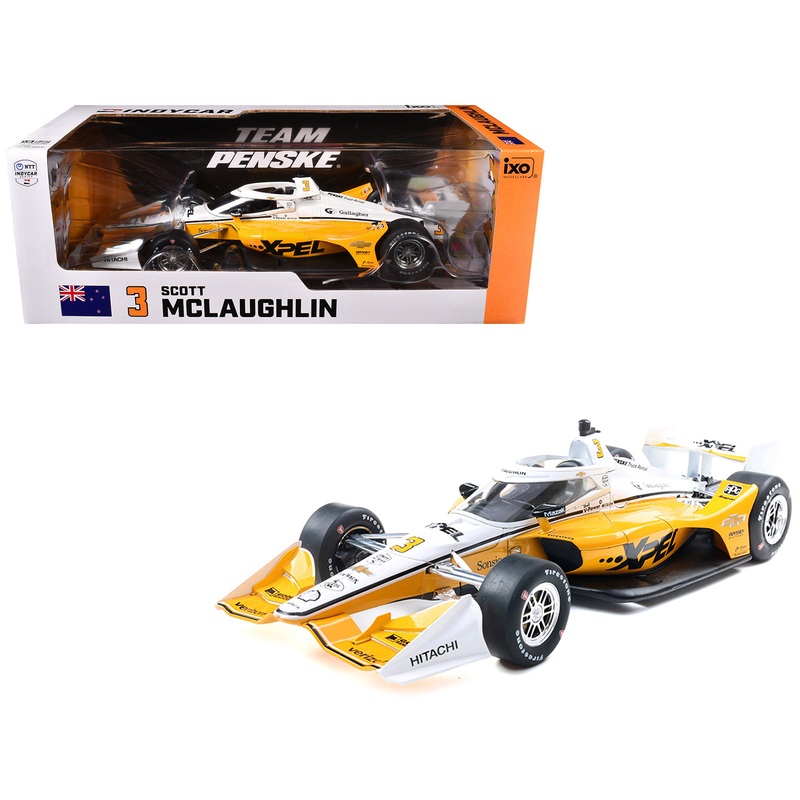 Dallara IndyCar #3 Scott McLaughlin “XPEL” Team Penske (Road Course Configuration) “NTT IndyCar Series” (2025) 1/18 Diecast Model Car by IXO Models