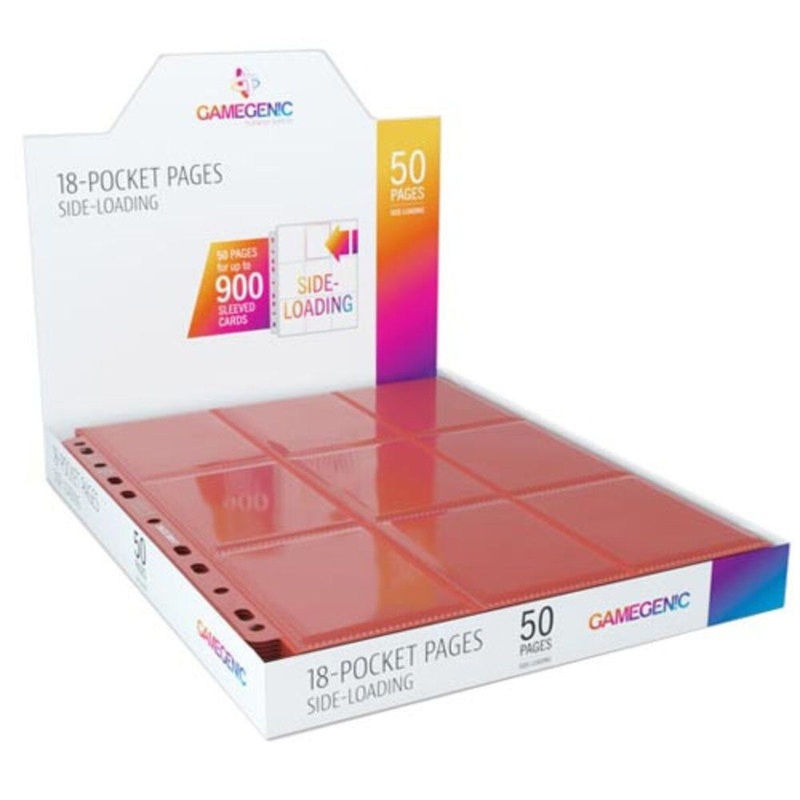 Gamegenic Sideloading 18 Pocket Pages – RED (50 pages)