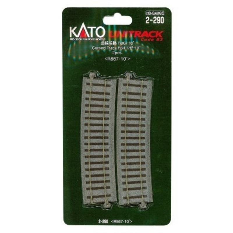 Kato 2-290 HO Scale 867mm 34-1/8″ Radius Curve 10-Degree (2)